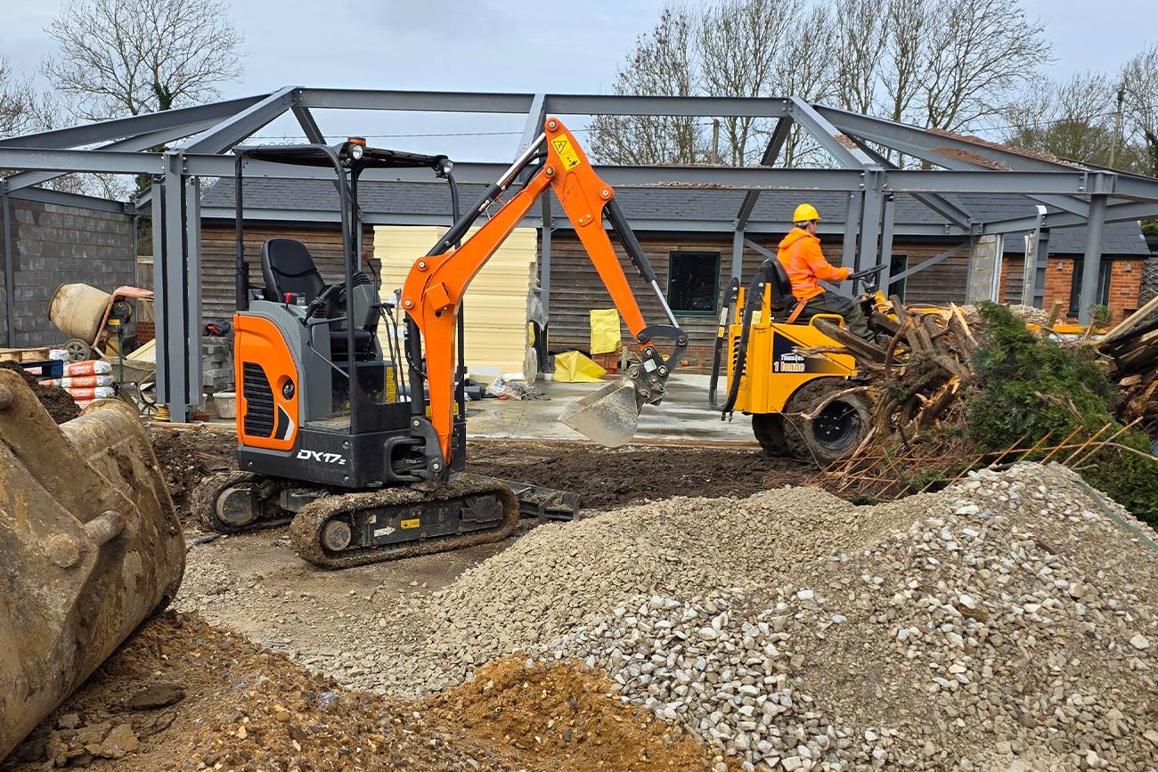 Building site at DK Engineering in Chorleywood, Hertfordshire